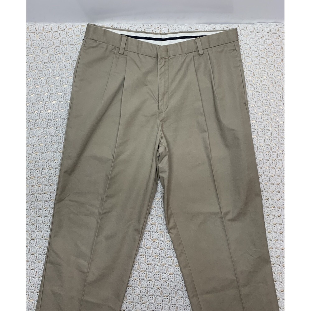 Dockers Men's Dress pants slacks 36x32‎ khakis Beige pleated Stain Defender - Picture 2 of 13